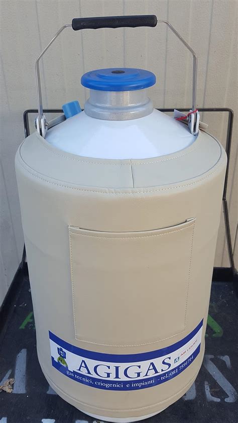 Immagine di azoto liquido in un contenitore criogenico