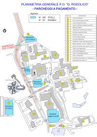 Mappa del Presidio Ospedaliero Garibaldi - Nesima a Catania