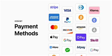 Secure payment methods icons