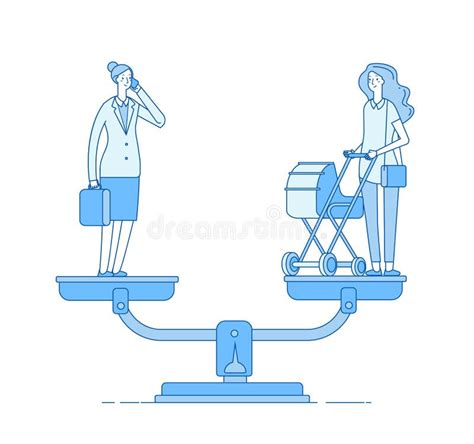 illustrazione concettuale di una donna che bilancia lavoro e famiglia