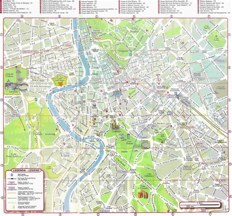 Mappa di Roma con indicazione generica dell'area di San Pietro