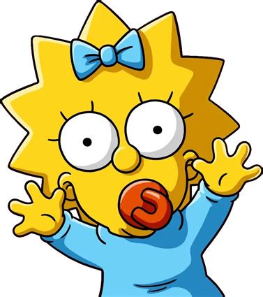 Maggie Simpson con il suo ciuccio iconico