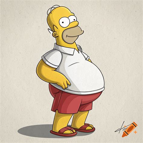 Homer Simpson con la sua iconica camicia rosa nell'istituto