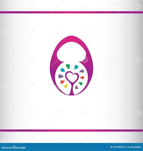 Illustrazione di una donna incinta stilizzata e un simbolo di cuore spezzato