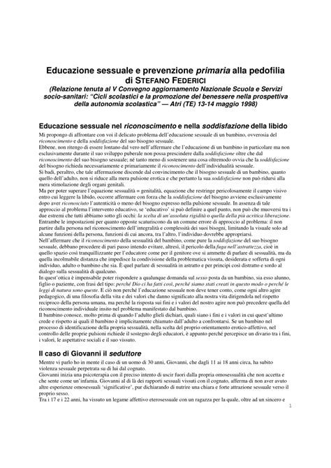 educazione sessuale e prevenzione