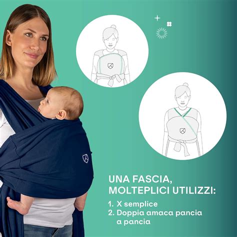 Schema delle taglie delle fasce porta bebè in base alla lunghezza