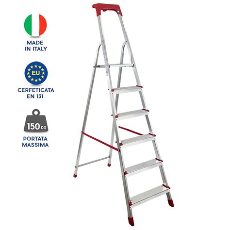 infografica sulle corrette inclinazioni di una scala portatile