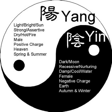 Illustrazione dei concetti di Yin e Yang nella filosofia cinese