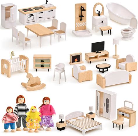 Varietà di seggioloni per bambole: legno, plastica, tessuto