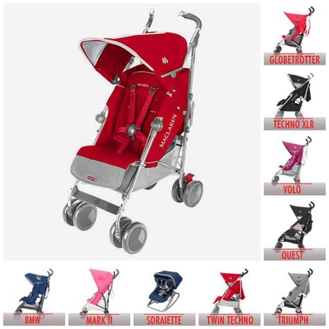 Diverse tipologie di passeggini Maclaren