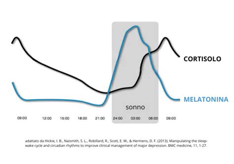 grafico del ritmo circadiano della prolattina con picco nelle ore notturne