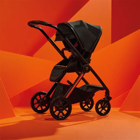 Silver Cross Lamborghini Reef AL Arancio stroller detail