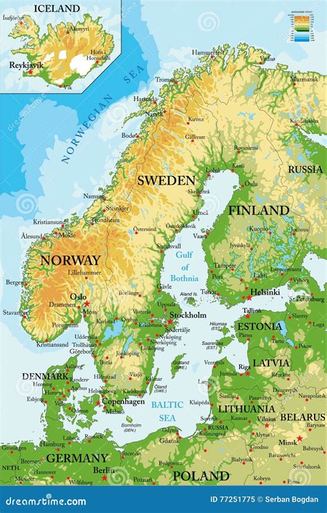 mappa della Scandinavia