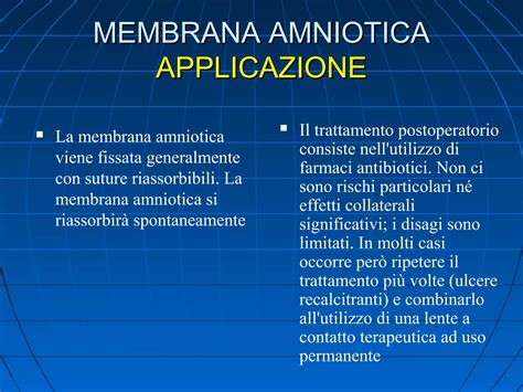 Proprietà terapeutiche della membrana amniotica