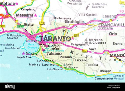 Mappa stilizzata di Taranto con icone di incontri