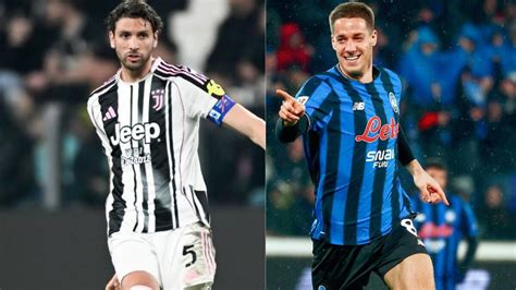 Scontro Juventus Atalanta in campo
