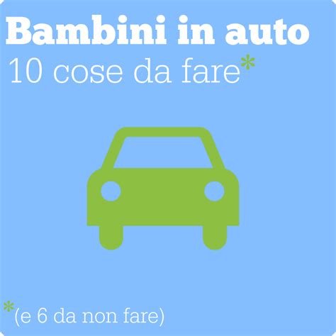 Bambini non legati in auto