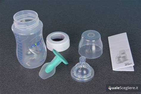 Schema dei componenti del biberon Philips Avent e facilità di montaggio