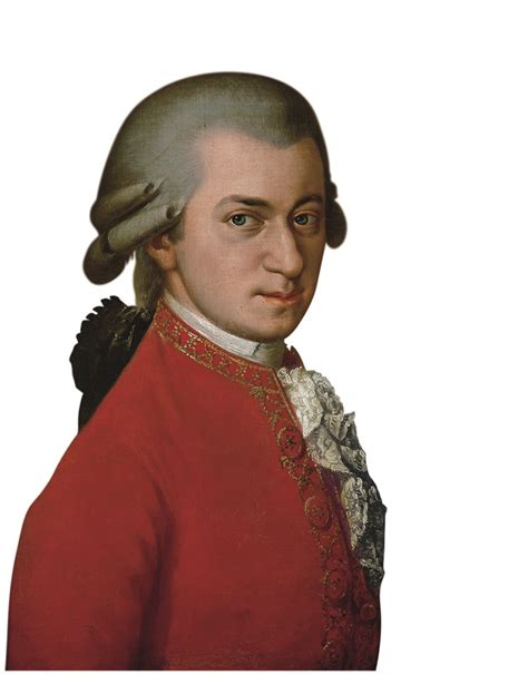 Ritratto di Wolfgang Amadeus Mozart con spartito