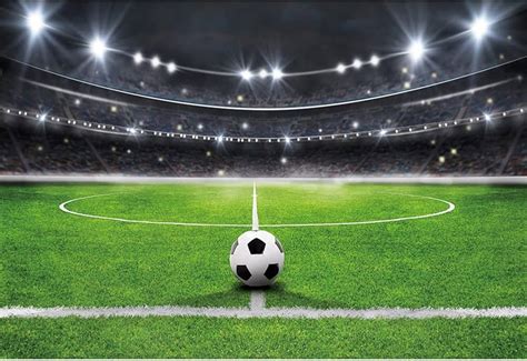 Poster di un campo da calcio con colori vivaci