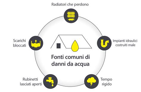 Immagine che illustra i danni causati da una perdita idraulica in una casa, come macchie di umidità e muffa.