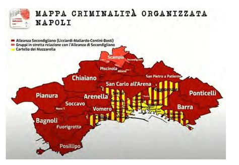 mappa stilizzata della zona di Secondigliano con indicazione dei punti vendita principali