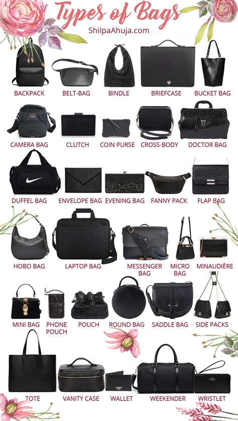 Different styles of diaper bags