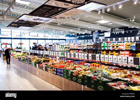 Lidl store interior with various products
