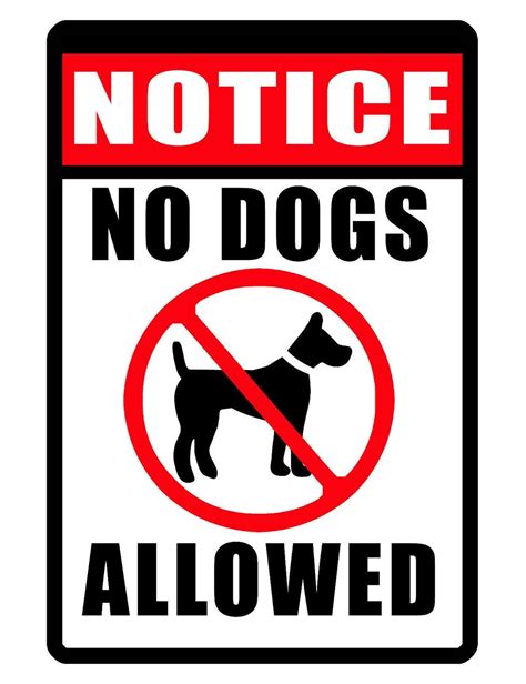 Sign indicating dogs are not allowed