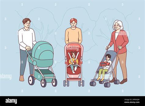 genitori che camminano in un parco cittadino con il bambino nel marsupio