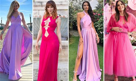 Abiti da cerimonia rosa per invitata in diverse tonalità