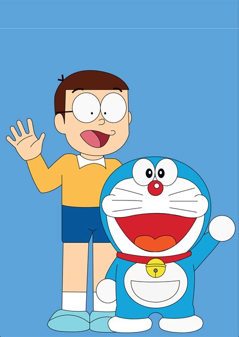 Doraemon e Nobita che utilizzano un chiusky per volare