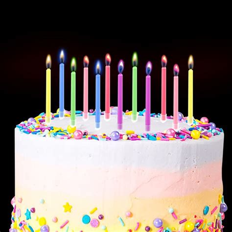 Candeline colorate per torta