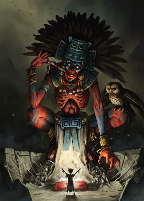 Mictlantecuhtli and Mictecacihuatl depiction