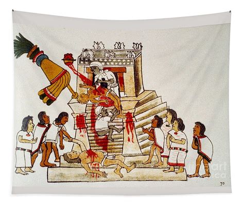 Aztec human sacrifice relief