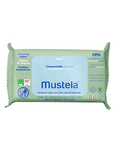 Confezione delle nuove salviette Mustela Compostabili Profumate