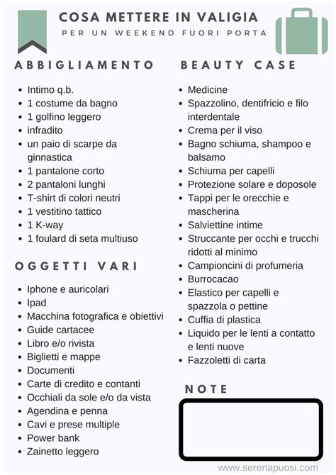 Checklist illustrata per la valigia del neonato in viaggio al mare