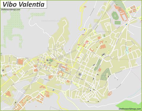 Mappa di Vibo Valentia con indicazione dell'ospedale Jazzolino