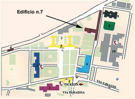 mappa del complesso ospedaliero San Gerardo