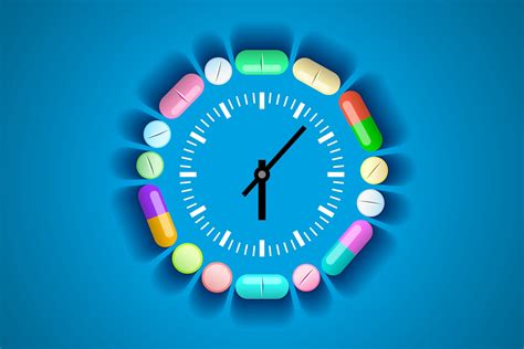 Diagram showing the timing of medication intake relative to meals