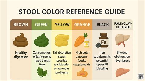 Infographic explaining the causes of stool color changes