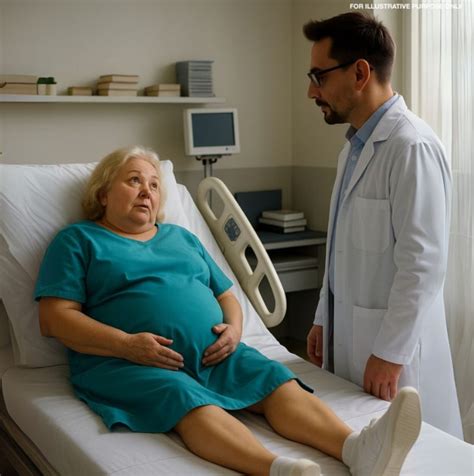 Illustrazione di una donna incinta che fissa il soffitto nel letto, circondata da nuvole di preoccupazione.