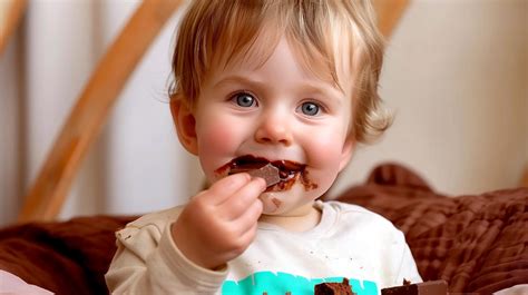Bambino sorridente che mangia in un seggiolone