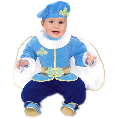 illustrazione di un neonato vestito da principe in un contesto festivo