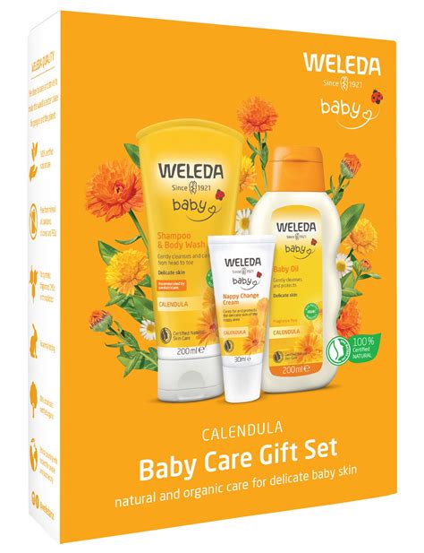 Tavola di prodotti Weleda Baby Calendula