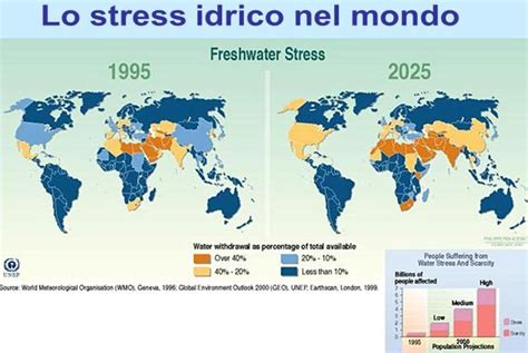 mappa delle aree a rischio stress idrico globale