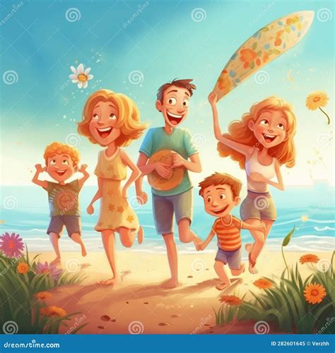 illustrazione di una famiglia frenetica al mattino