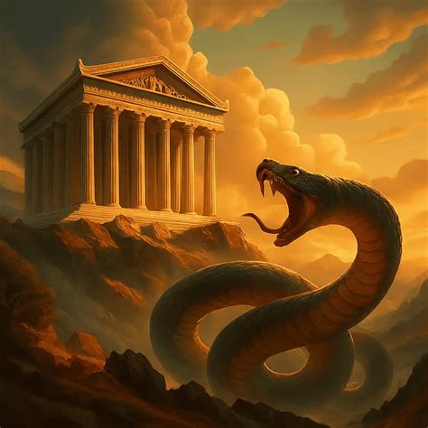 Apollo che uccide il serpente Pitone a Delfi