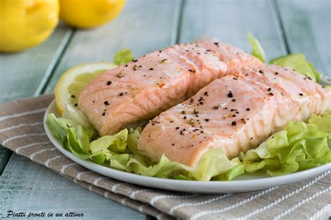 Filetto di salmone cotto al vapore
