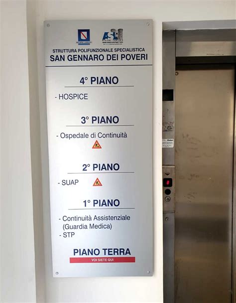 Segnaletica direzionale in un ospedale